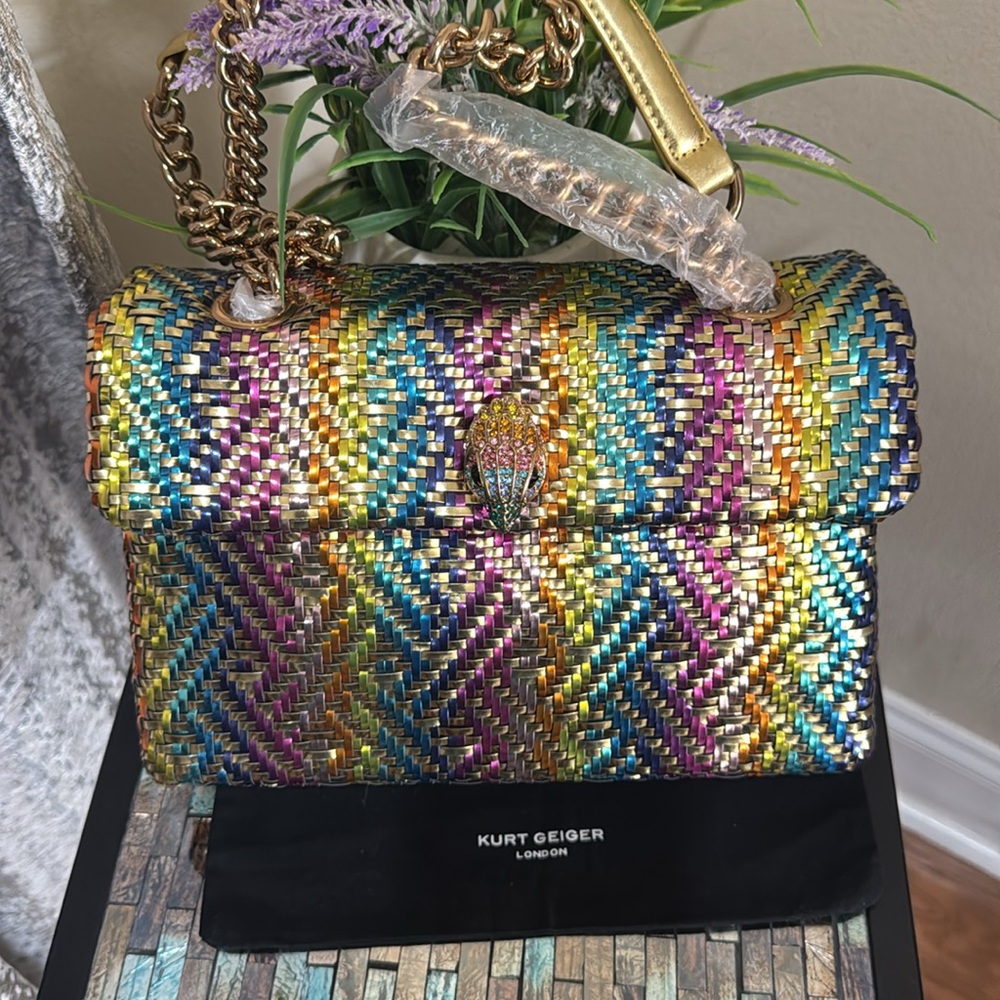 🍇🍇🍇HOST PEAK Kensington Woven Faux Leather Convertible Shoulder Bag🍇🍇🍇 - Picture 5 of 17